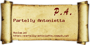 Partelly Antonietta névjegykártya